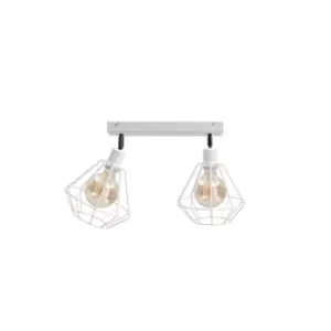 Image of Foskal Twin Ceiling Spotlight White, 55cm, 2x E27