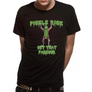Image of Rick And Morty - Parkour Mens X-Large T-Shirt - Black