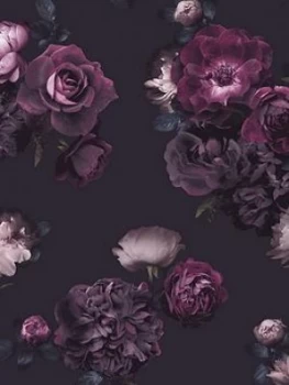 Image of Arthouse Euphoria Floral Plum Wallpaper