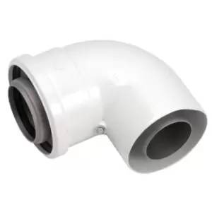 Image of Worcester 90 Degree Boiler Flue Elbow 60mm/100mm - 552344