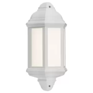 Image of KnightsBridge 230V IP54 LED Half Wall Lantern - White