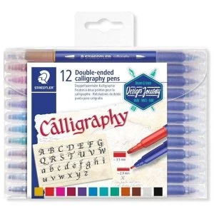 Image of STAEDTLER Double-ended Calligraphy Pen Set Pack of 12