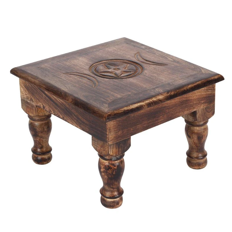 Image of Something Different Triple Moon Altar Table Brown unisex One Size