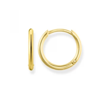 Image of Ladies Thomas Sabo Gold Plated Sterling Silver Glam & Soul Small Hinged Hoop Earrings