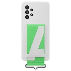 Image of Samsung Galaxy A53 5G Silicone Cover with Strap EF-GA536TWEGWW - White