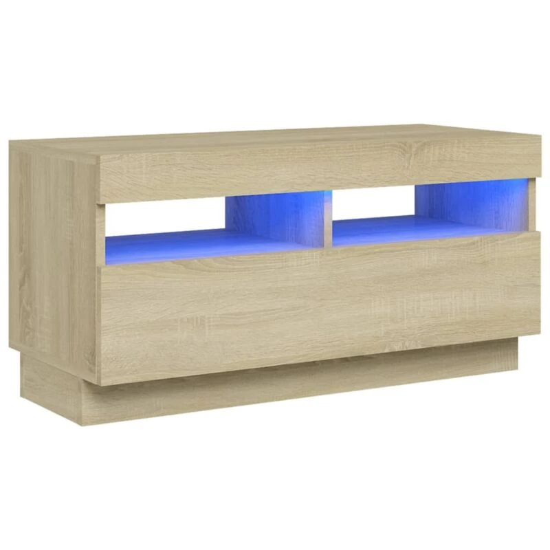 Image of VIDAXL Vidaxl - tv Cabinet with LED Lights Sonoma Oak 80x35x40cm 8720286218587