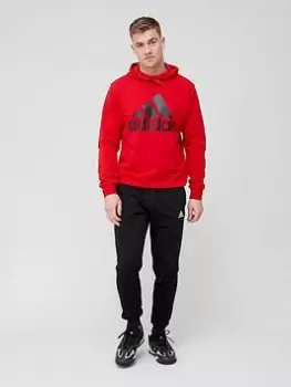 Image of adidas Sportswear Sportswear Big Logo Terry Tracksuit - Red, Size XS, Men