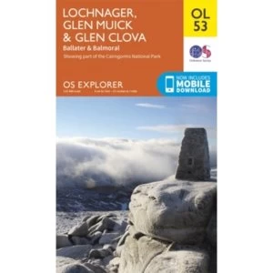 Image of Lochnagar, Glen Muick & Glen Clova, Ballater & Balmoral by Ordnance Survey (Sheet map, folded, 2015)