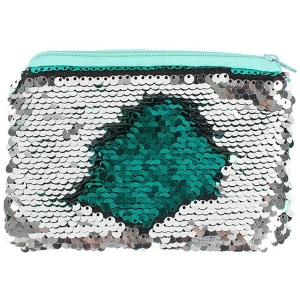 Image of Reversible Sequin Purse Green / silver