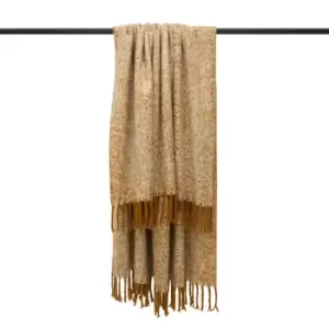 Image of Furn Weaver Throw with Herringbone Design (One Size) (Gold)