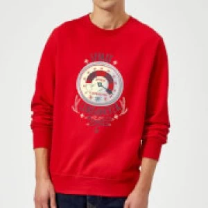 Image of Elf Clausometer Christmas Sweatshirt - Red - M