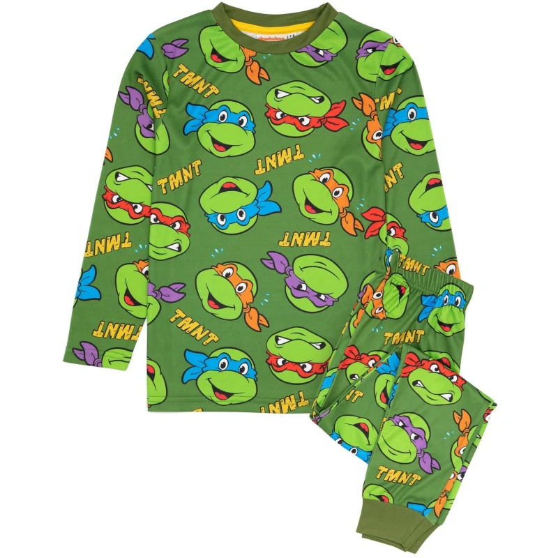 Image of Teenage Mutant Ninja Turtles Short Sleeve Long Leg Pyjama Set Green male