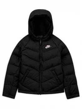 Image of Boys, Nike Unisex NSW Synthetic Fill Jacket - Black/Pink, Size S