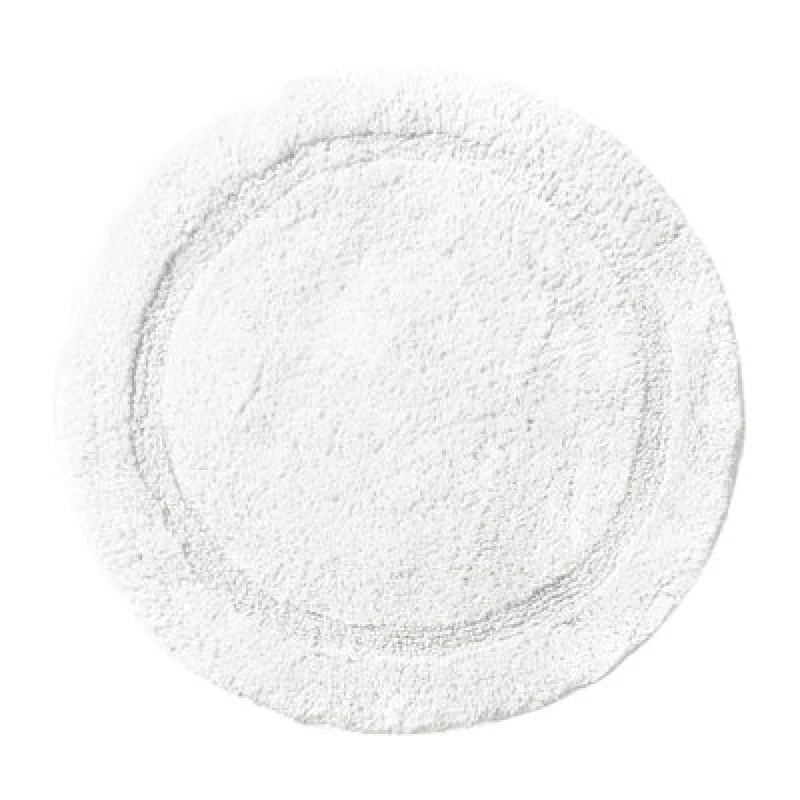 Image of Allure Bath Fashions Round Bath Mat Non-Slip - White