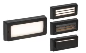 Image of KnightsBridge 230V IP65 5W LED CCT Adjustable Surface Mount Brick light - Black