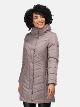 Image of Regatta Parthenia Quilted Jacket - Dark Taupe, Dark Taupe, Size 8, Women
