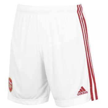 Image of adidas Arsenal Mens 20/21 Home Shorts - Home, White, Size 2XL, Men