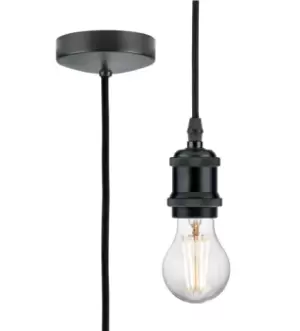 Image of KnightsBridge 1.8m E27 Vintage Pendant Set - Anthracite