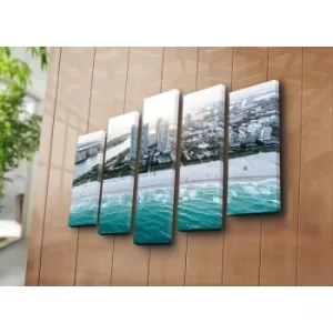 Image of 5PATK-185 Multicolor Decorative Canvas Painting (5 Pieces)