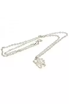 Image of Silver Plated Lion Pendant And Chain