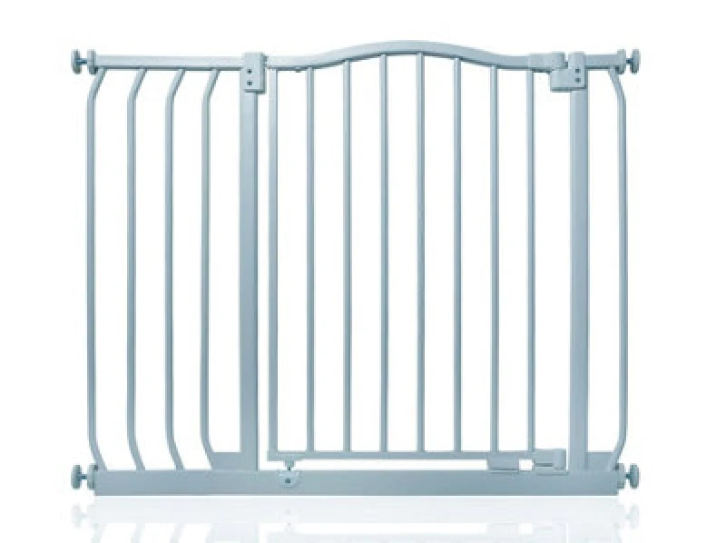 Image of Safetots Curved Top Safety Gate, 89Cm - 98Cm, Matt Grey, Pressure Fit Stair Gate