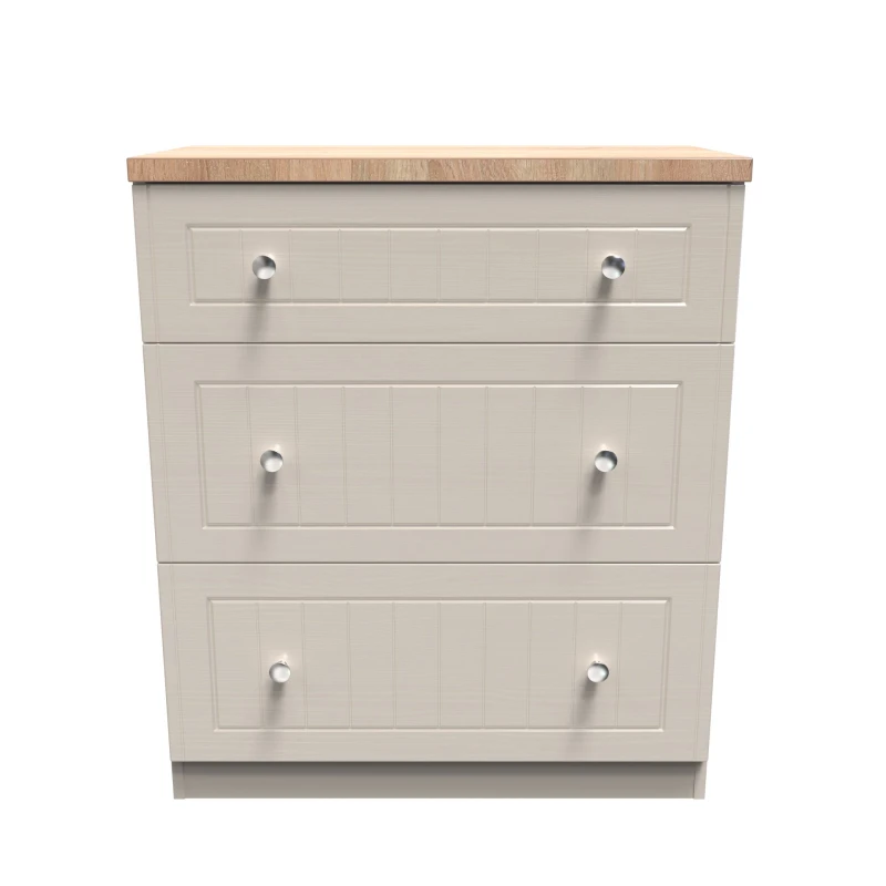 Image of Ready Assembled 2 U Norton 3 Drawer Deep Chest (Ready Assembled) in Taupe Size: Medium Taupe Unisex Medium