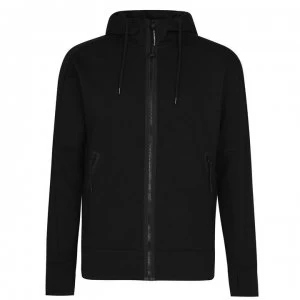 Image of CP COMPANY Goggle Zip Hooded Sweatshirt - Black 999