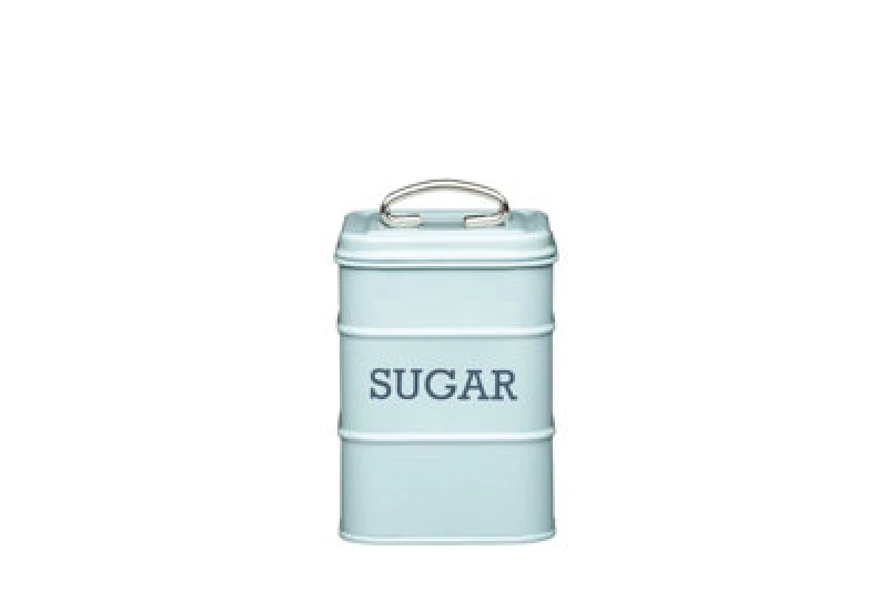 Image of Living Nostalgia Vintage Style Blue Sugar Tin Blue