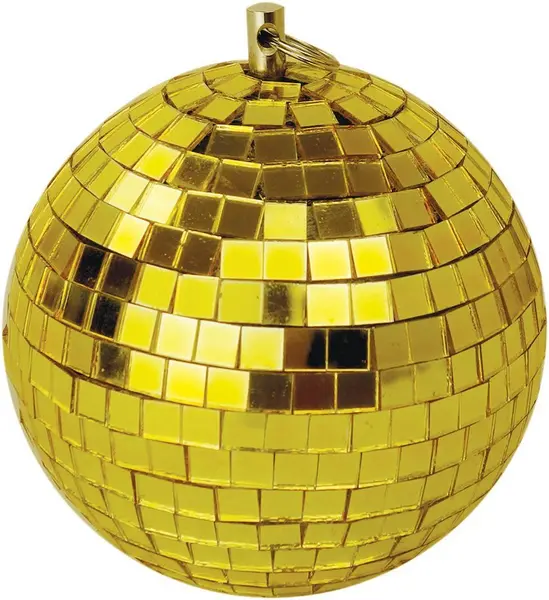 Image of FXLAB 10cm 100mm 4" Gold Sparkling Disco Lights Halloween Xmas Party Mirror Ball ELV-444765