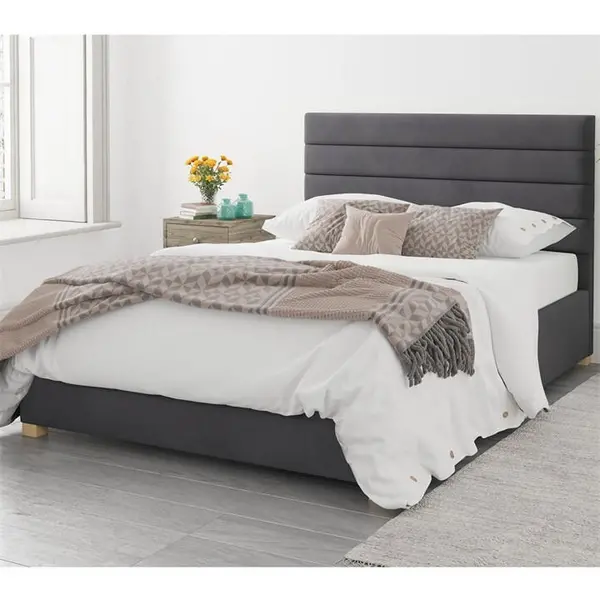 Image of Aspire Kelly Ottoman Storage Bed - Grey Single