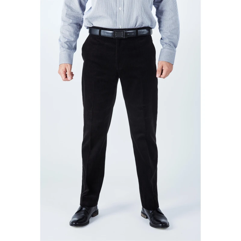 Image of Harvey and Jones Corduroy Trousers - Black 32 R