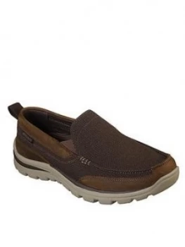 Image of Skechers Superior Milford Slip On Shoe - Brown