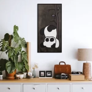 Image of Panda 1 Black White Decorative Wooden Wall Accessory