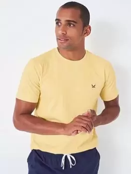 Image of Crew Clothing Crew Classic T-Shirt, Yellow, Size L, Men