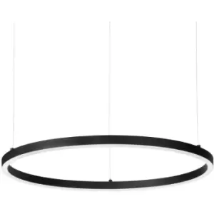 Image of Ideal Lux oracle Slim dali Dimmable Round 90cm Integrated LED Pendant Ceiling Light Black, 3000K