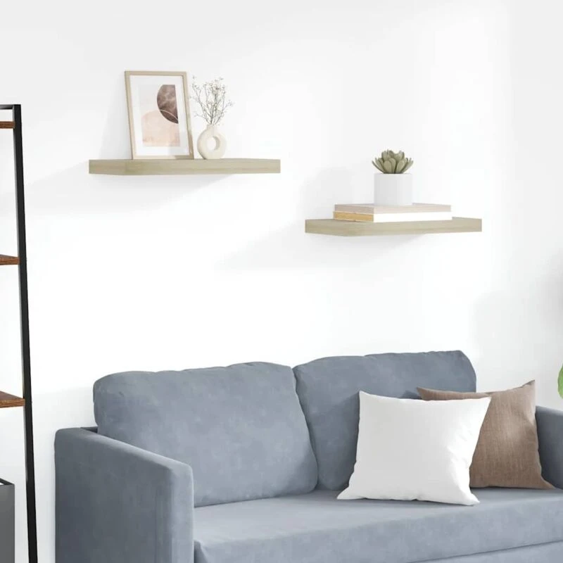Image of VIDAXL Floating Wall Shelves 2 pcs Oak 50x23x3.8cm mdf Vidaxl 8720286075036