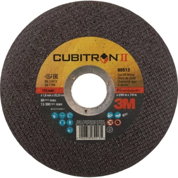 Image of 3M - Cubitron II Cut-off Wheel T41, 100MM X 2MM X 22.2 M,