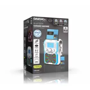 Image of Daewoo Bluetooth Portable Karaoke Machine - White
