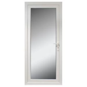 Image of 1 panel White PVCu Fully glazed Back door frame LH H2055mm W840mm