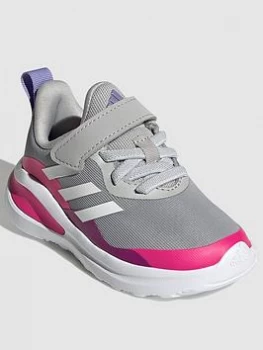 Image of adidas Infant Unisex Fortarun El Trainers - Grey/Pink, Size 5
