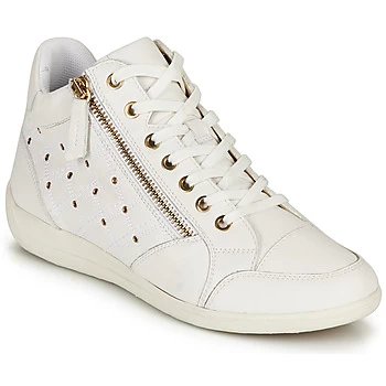 Image of Geox D MYRIA G womens Shoes (High-top Trainers) in White,8,2.5