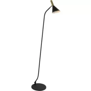 Image of Sienna Anne'S Choice Task Floor Lamp Matte Black, Gold Accents