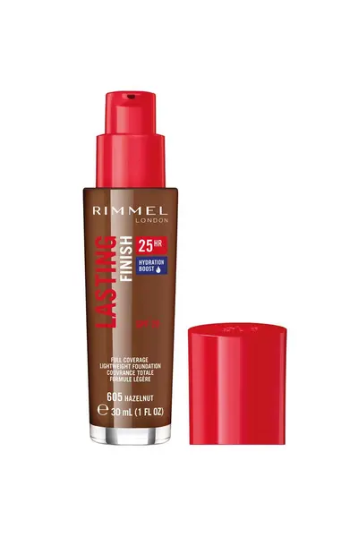 Image of Rimmel London Lasting Finish 25HR Foundation 605 Hazelnut