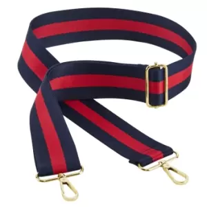 Image of Bagbase Boutique Striped Adjustable Bag Strap (One Size) (Navy/Red)