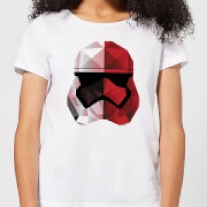 Image of Star Wars Cubist Trooper Helmet White Womens T-Shirt - White - M
