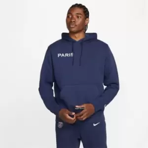 Image of Nike Paris Saint Germain Fleece Hoodie Mens - Blue