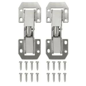 Image of Nickel Effect Metal Lay On Sprung Hinge Pack of 2