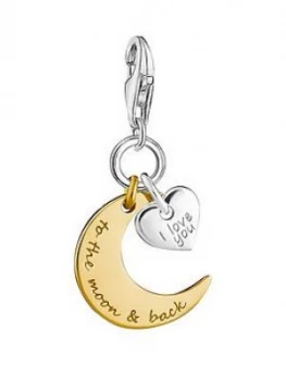 Image of Thomas Sabo Sterling Silver Charm Club Love You To The Moon And Back Charm