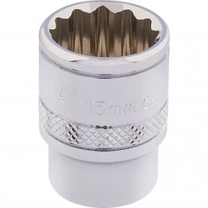 Image of Draper 3/8" Drive Polished Finish Hi Torq Bi Hexagon Socket Metric 3/8" 15mm