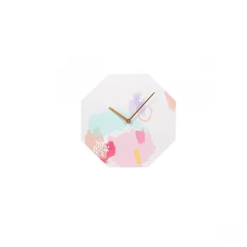 Image of Live Colourfully Octagon Shaped Wall Clock